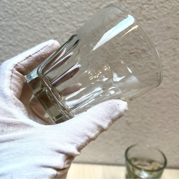 3 clear glasses- heavy bottom. Great for liquor & booze: scotch-whiskey-baileys. - Picture 8 of 12
